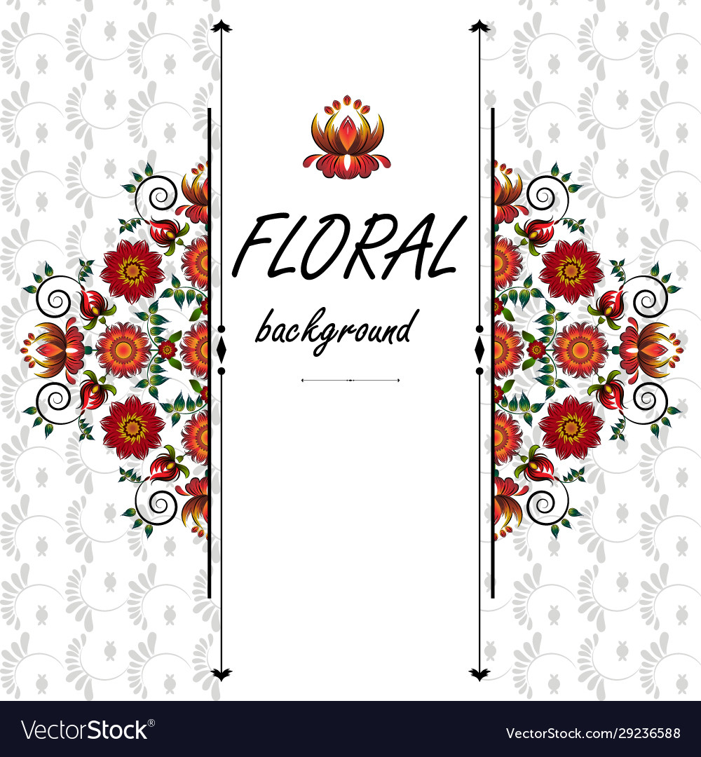 Floral pattern and insert for your text