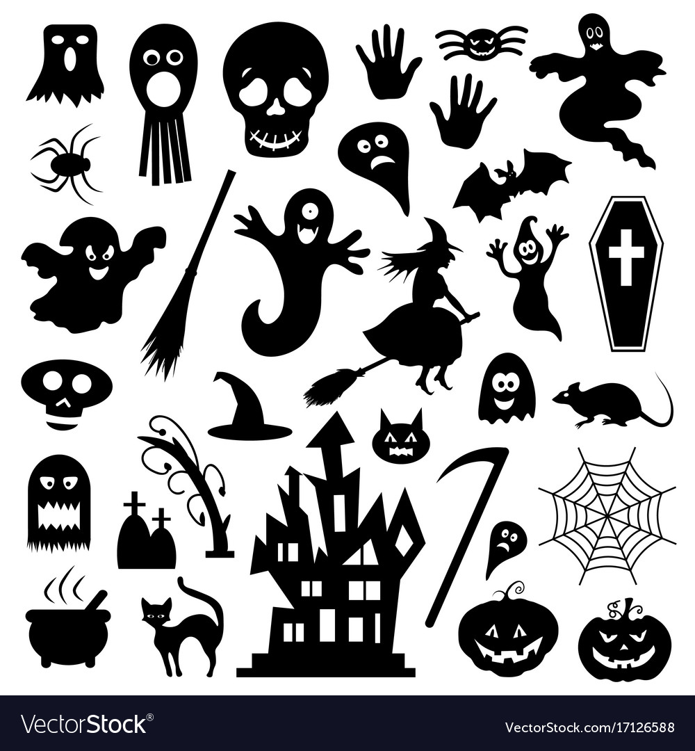 Halloween icons Royalty Free Vector Image - VectorStock