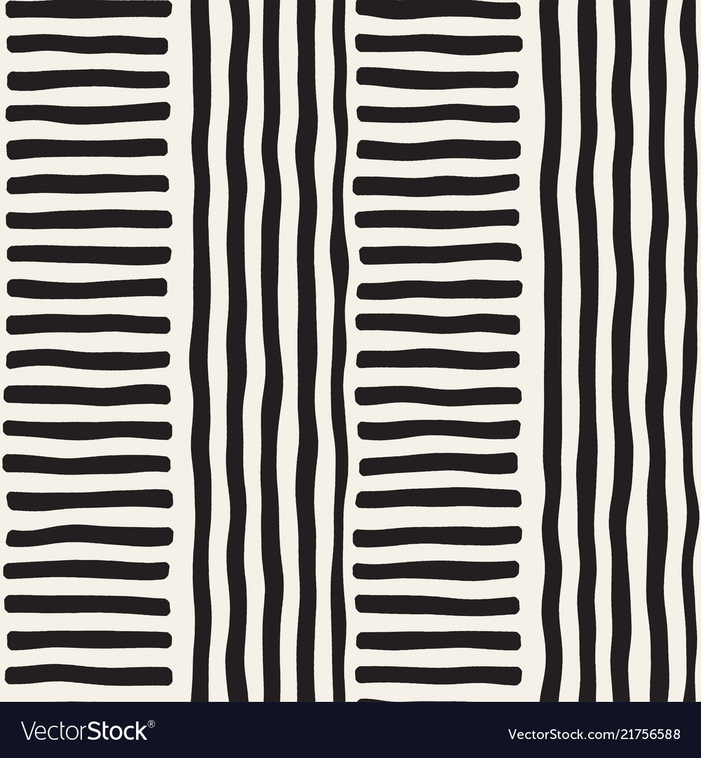 Hand drawn seamless repeating pattern with lines Vector Image