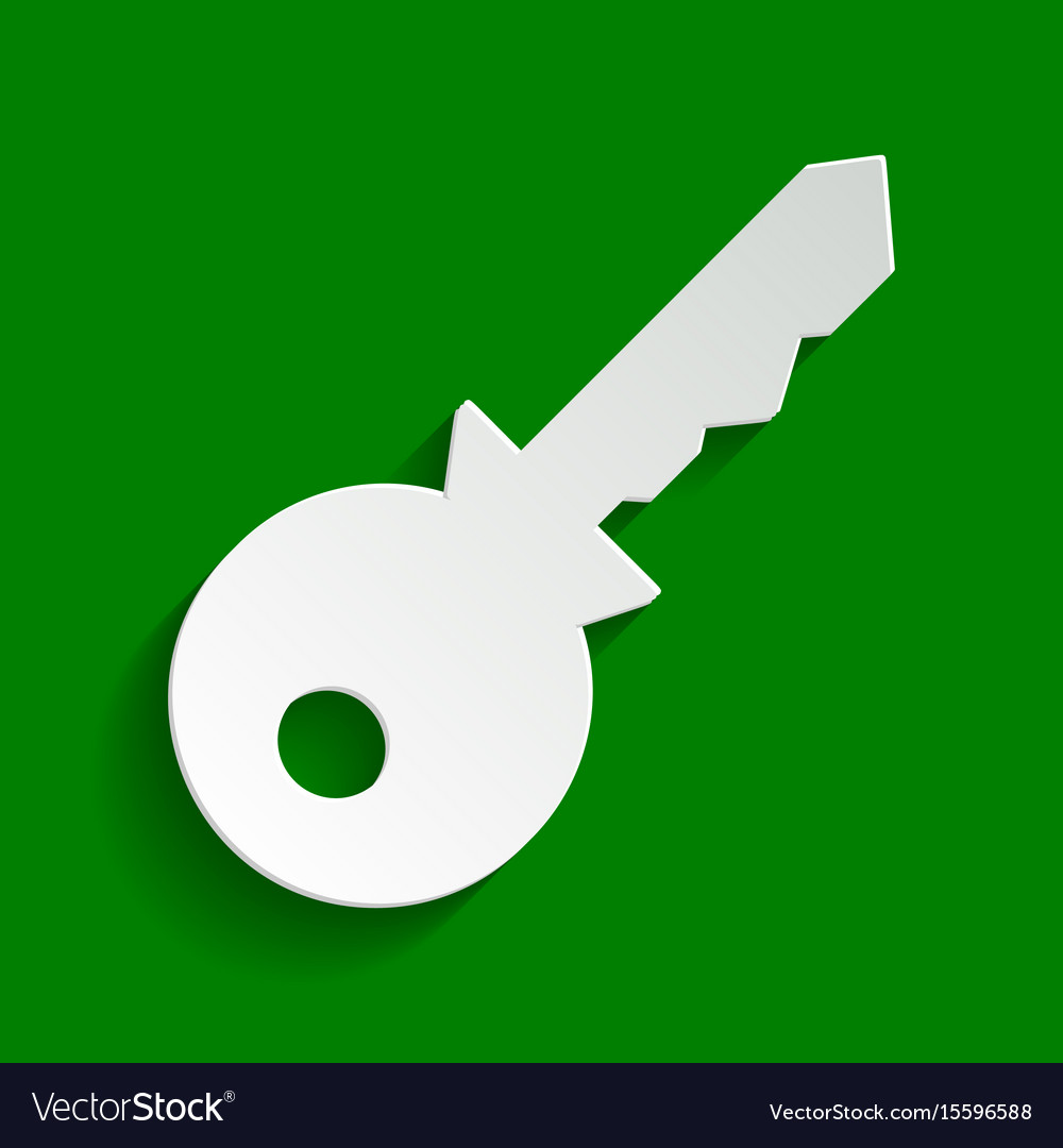 Key sign paper whitish icon