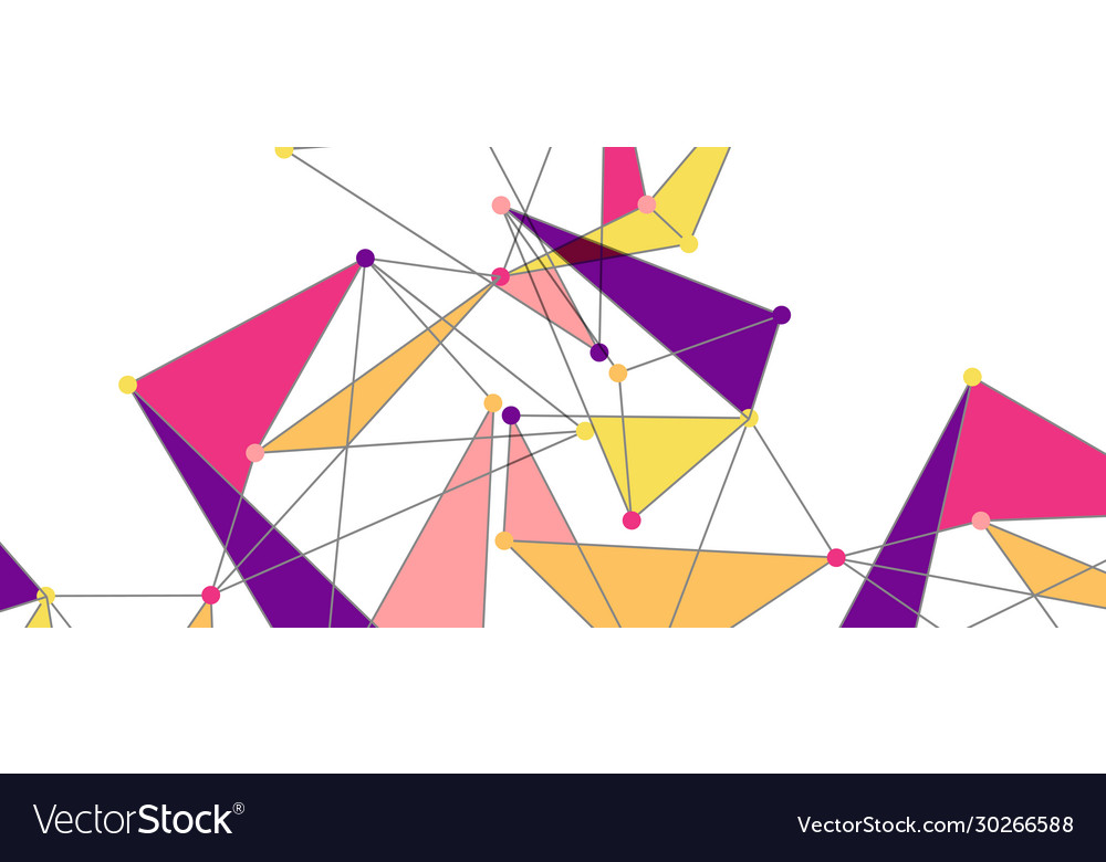 Line points connections triangular technology
