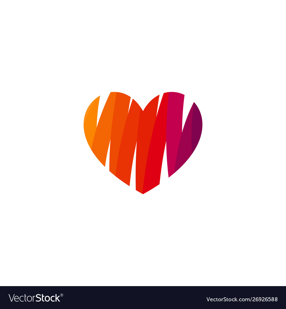 Love logo design abstract colorful