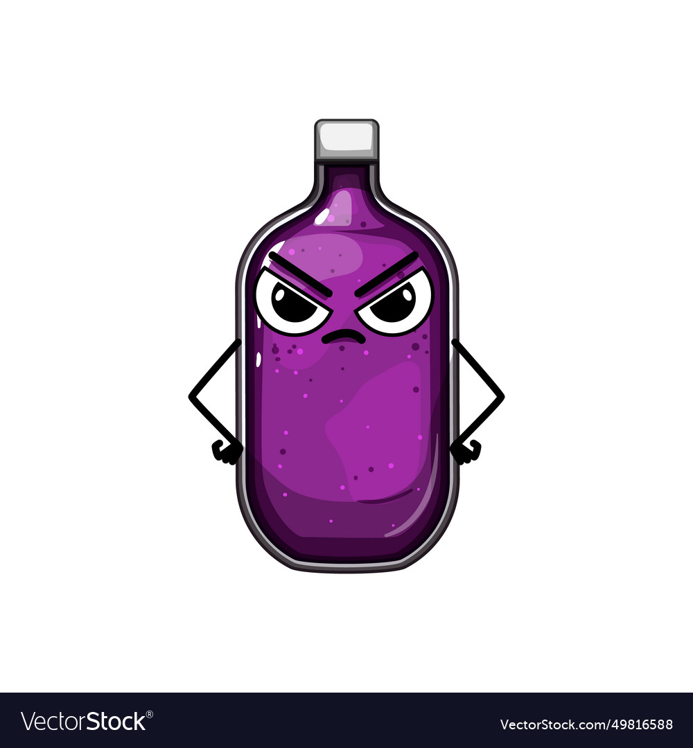 Plastic soda bottle character cartoon Royalty Free Vector