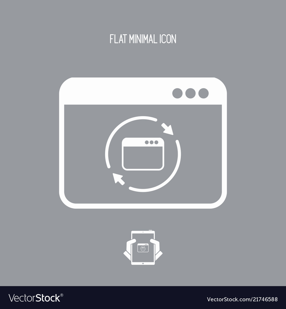 Refresh computer window icon vector image Refresh computer window icon