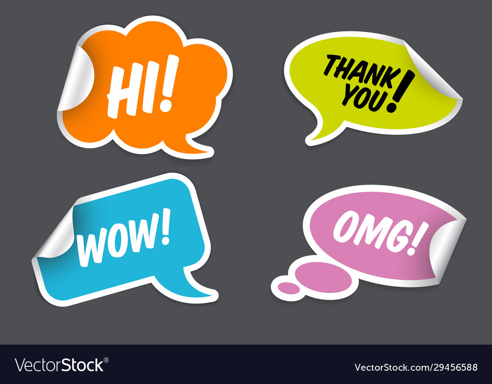 Set comic clouds bubbles templates vector image Set comic clouds bubbles templates