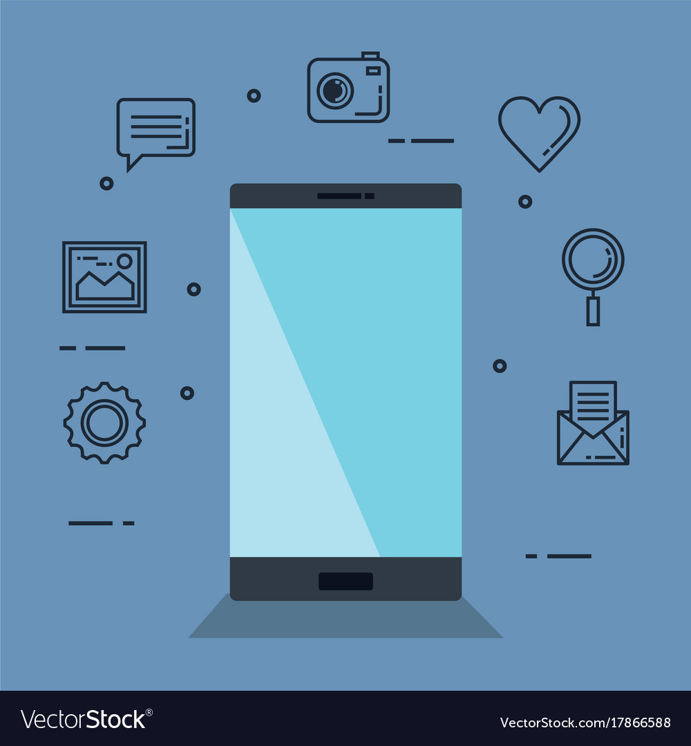Smartphone with applications menu