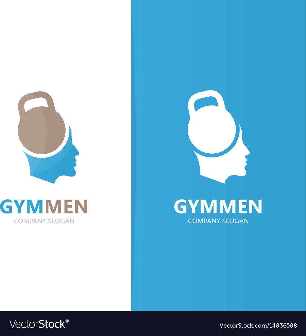 Sport and man logo combination gym