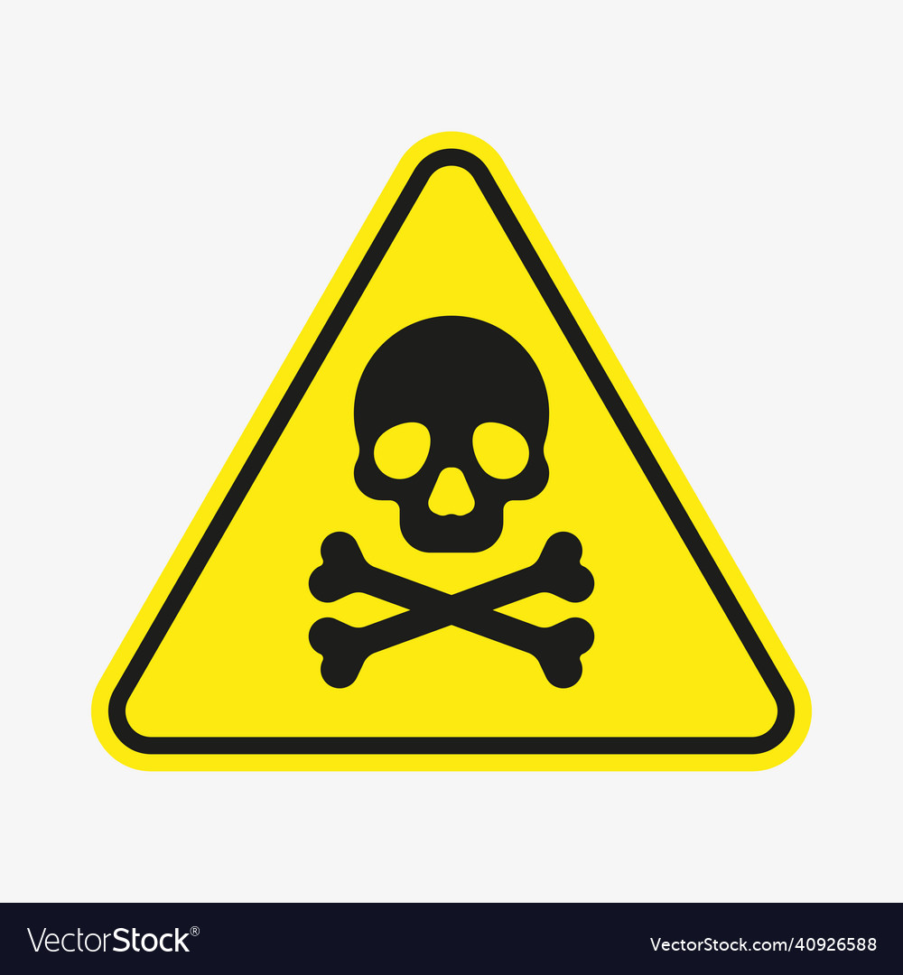 Toxic poison icon on white background