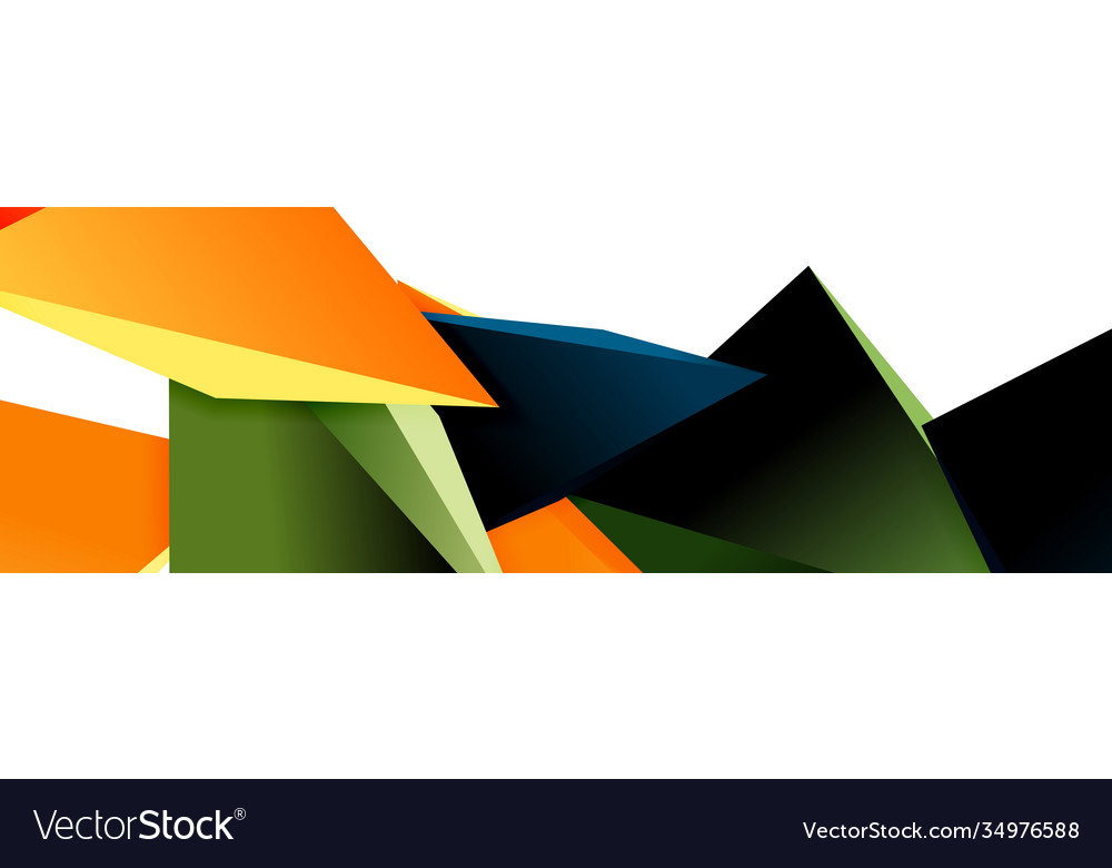 Triangle mosaic abstract background 3d triangular vector image Triangle mosaic abstract background 3d triangular