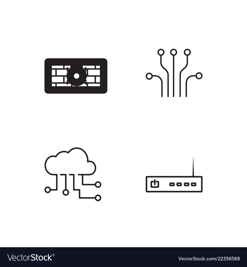 Web simple outlined icons set Vector Image Web simple outlined icons set
