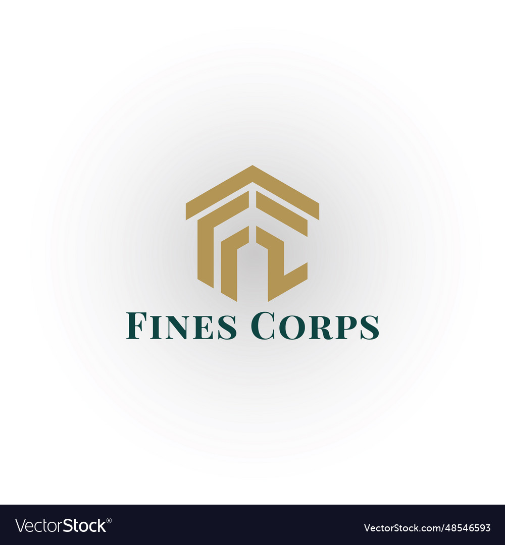 Abstract cube box hexagon initial letter fc or cf Vector Image Abstract cube box hexagon initial letter fc or cf