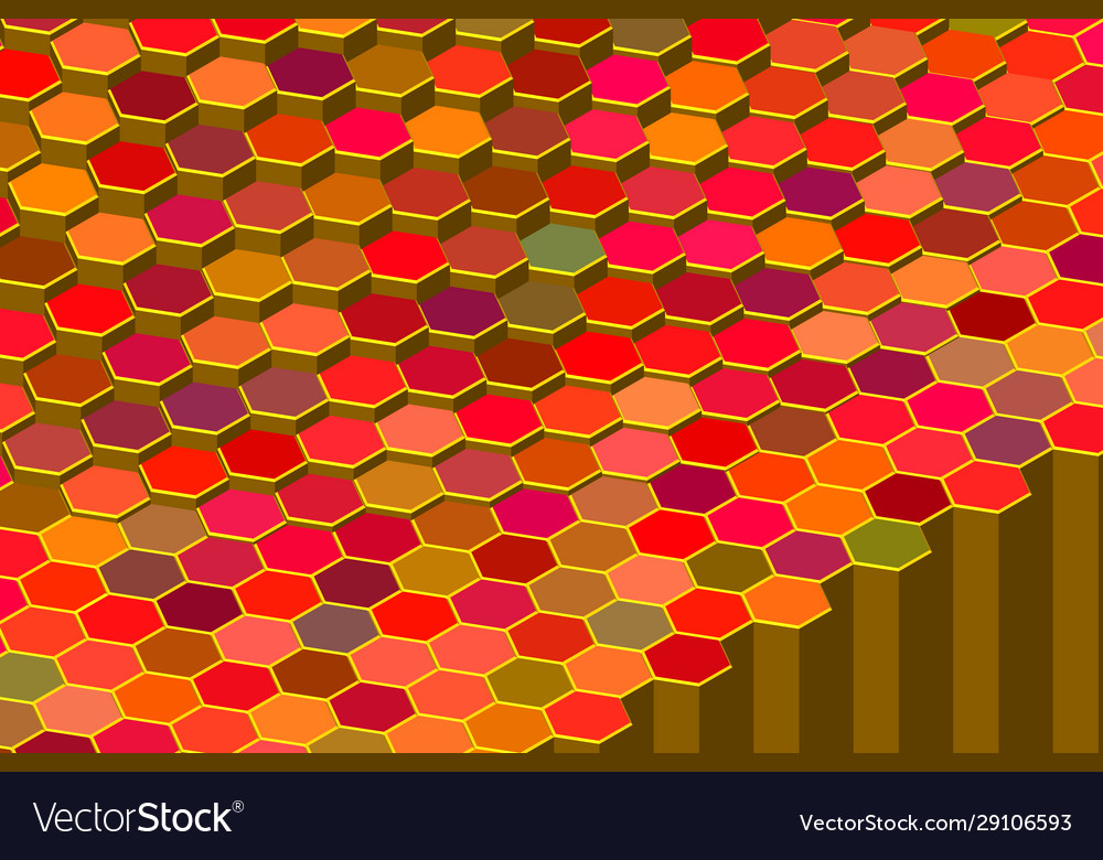 Abstract hexagonal background colorful