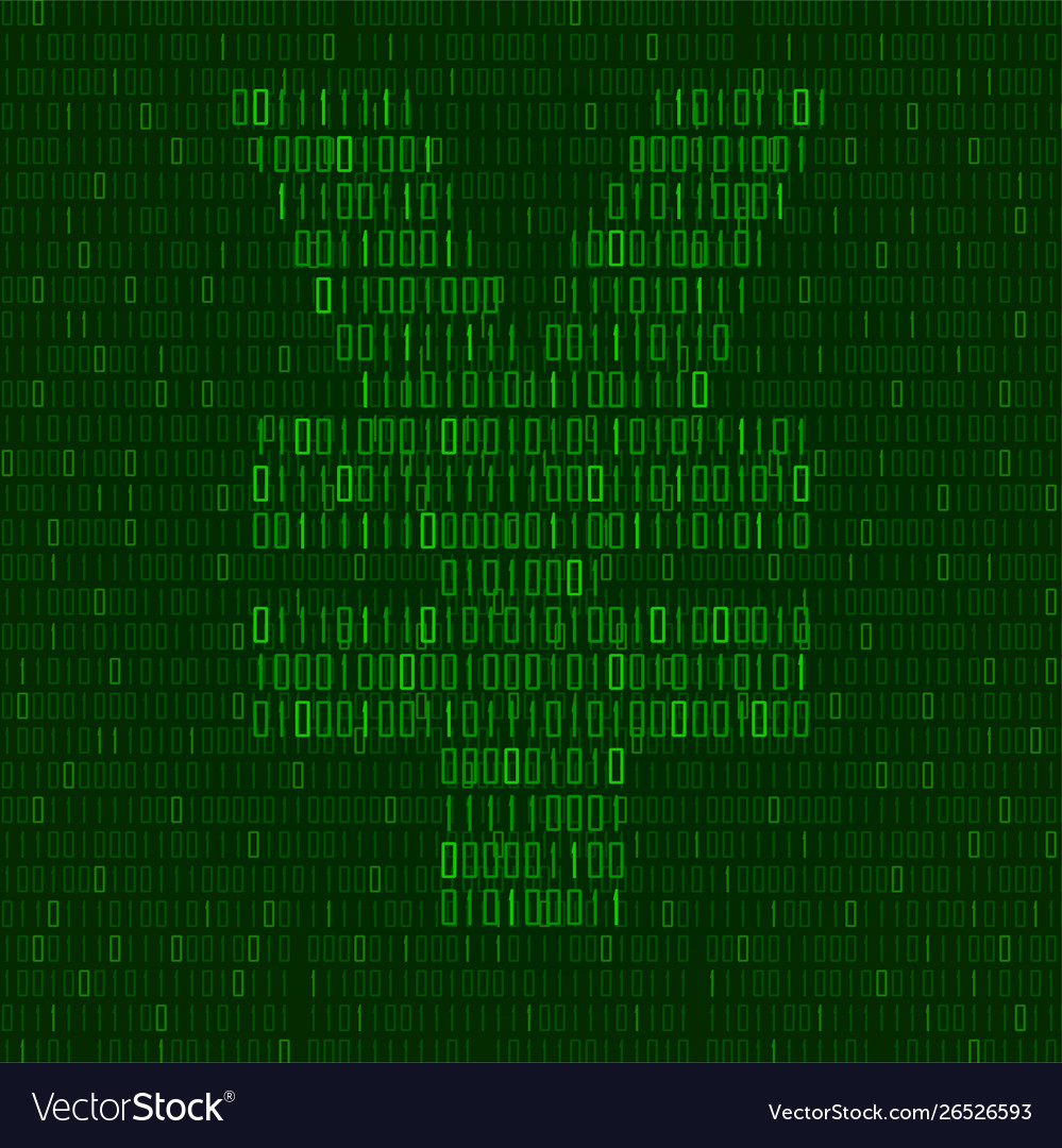Abstract sign yuan binary code logo
