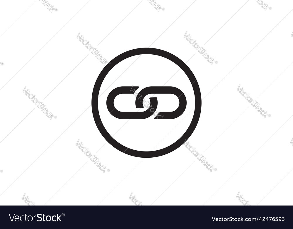 Chain link icon connection sign linked interface