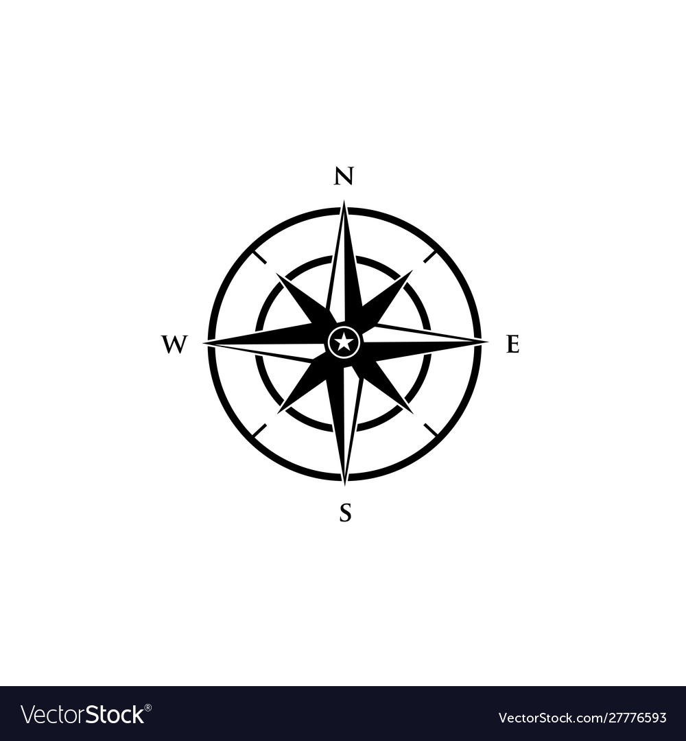 Compass concept logo design template Royalty Free Vector