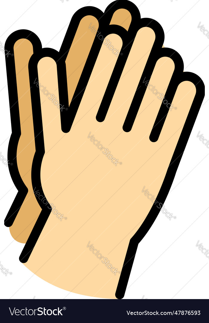 Concert handclap icon flat Royalty Free Vector Image