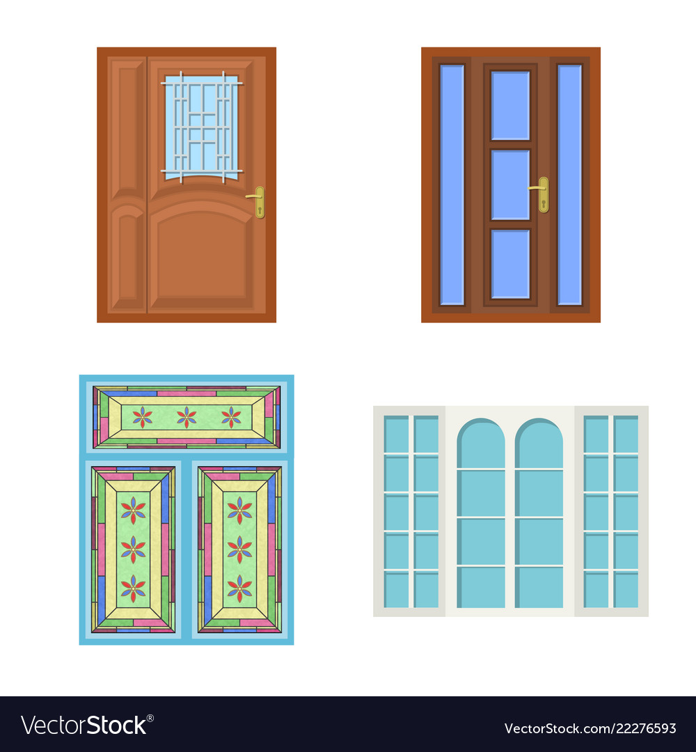 Design of door and front symbol set