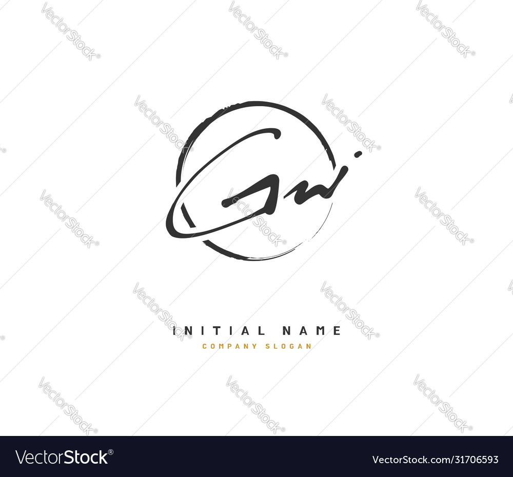 G w gw Schönheit erstes Logo Handschrift