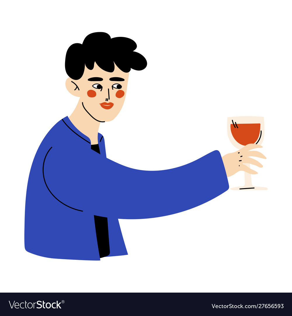 Guy celebrating an important event young man Vector Image