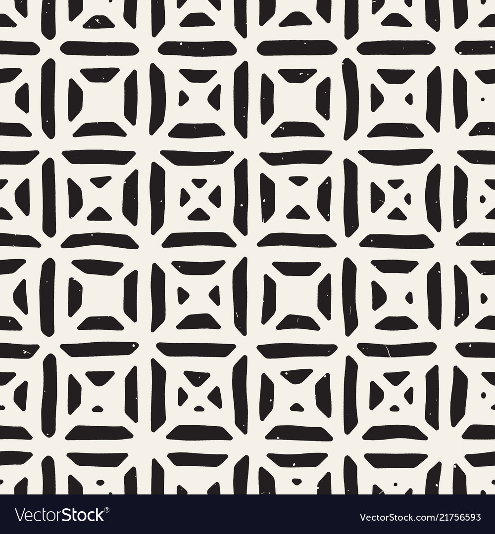 Hand drawn seamless repeating pattern with lines vector image Hand drawn seamless repeating pattern with lines