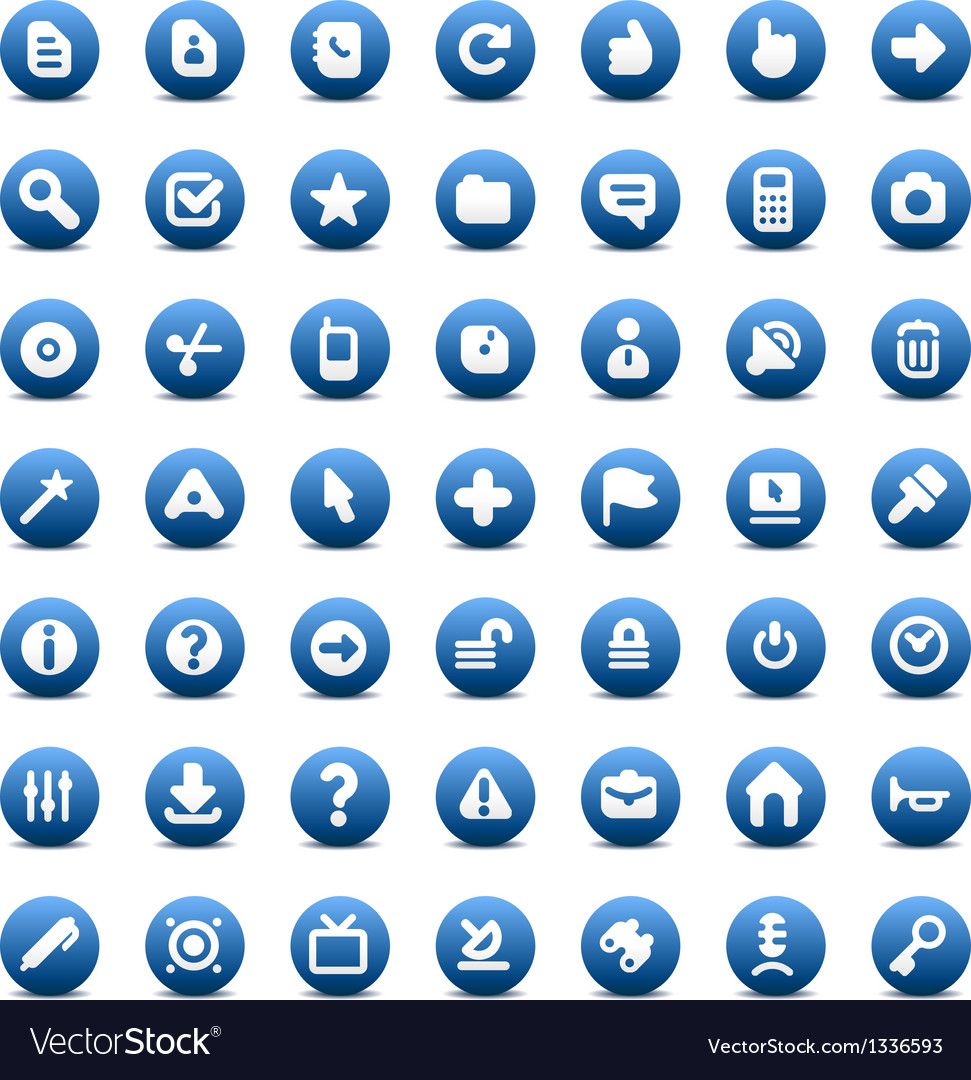 Icons for computer interface Royalty Free Vector Image