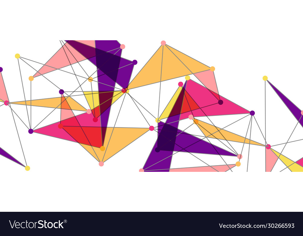 Line points connections triangular technology Vector Image Line points connections triangular technology
