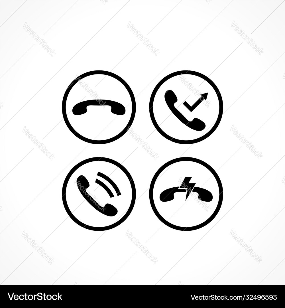 Phone icon set Royalty Free Vector Image - VectorStock