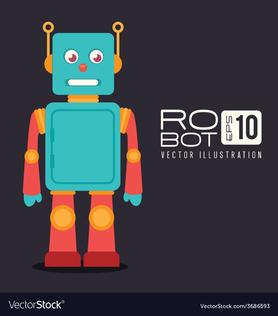Robot design over gray background
