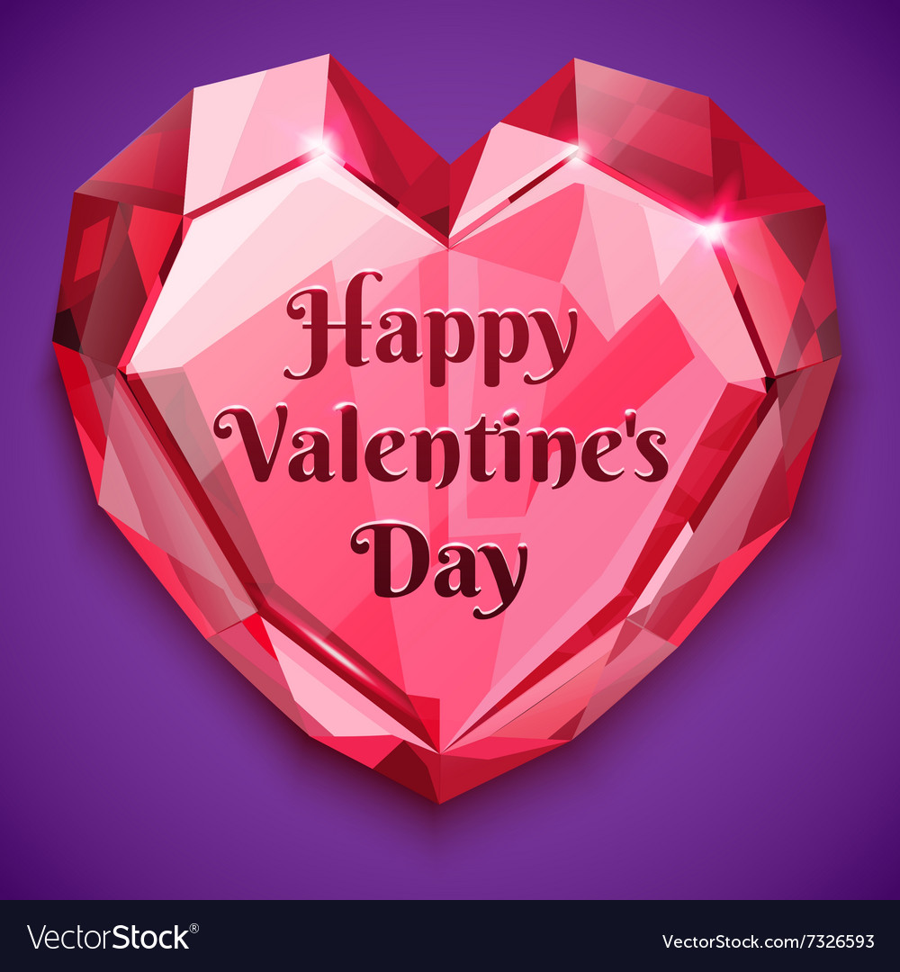 Ruby heart-shaped with text