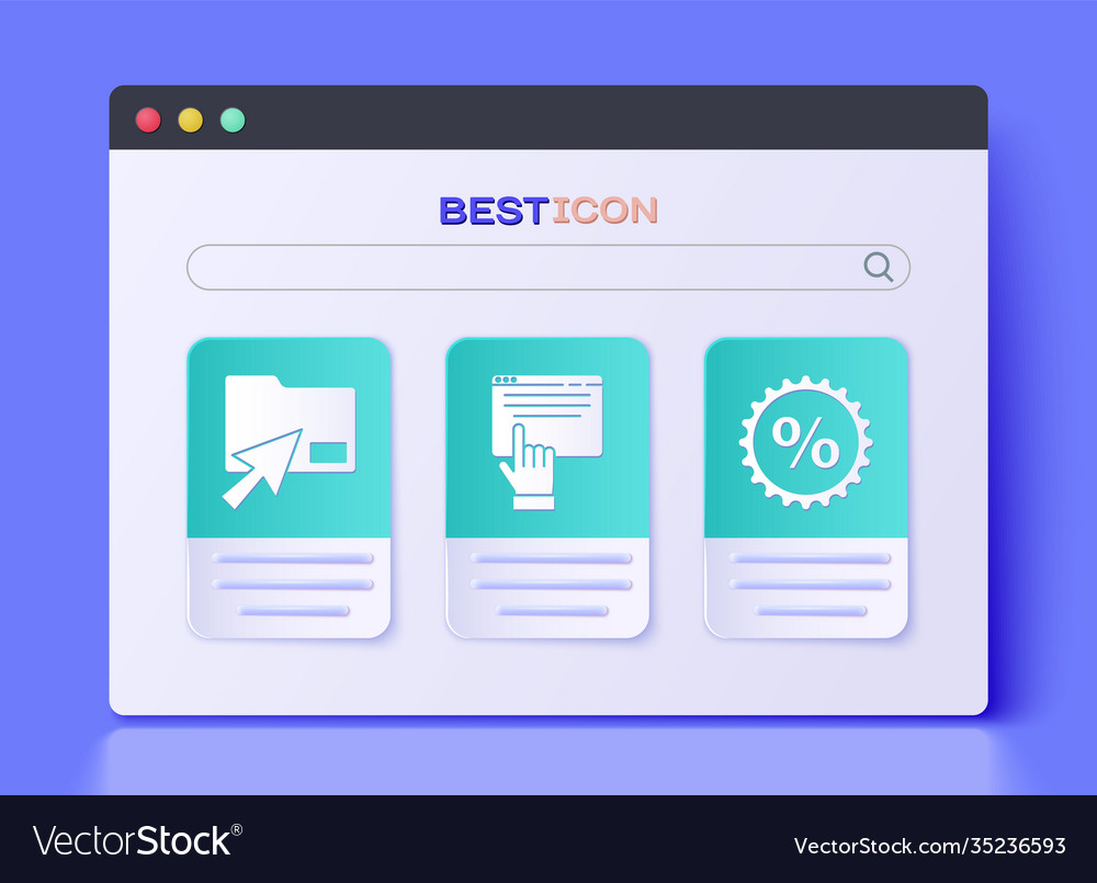 Set online shopping on screen cursor click Vector Image Set online shopping on screen cursor click