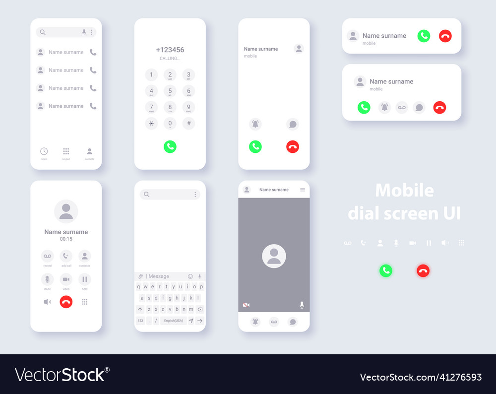 Smartphone user interface light theme concept