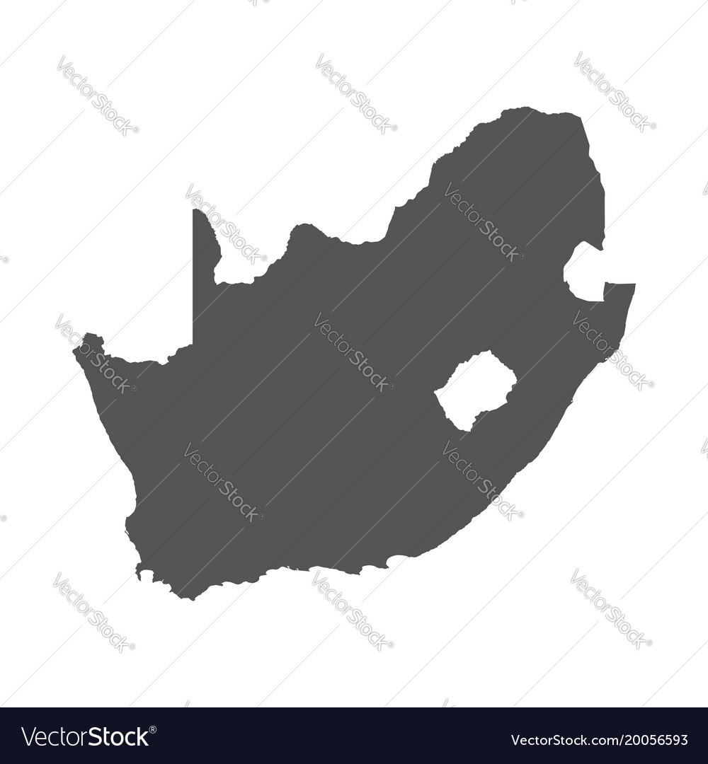 South africa map black icon on white background Vector Image