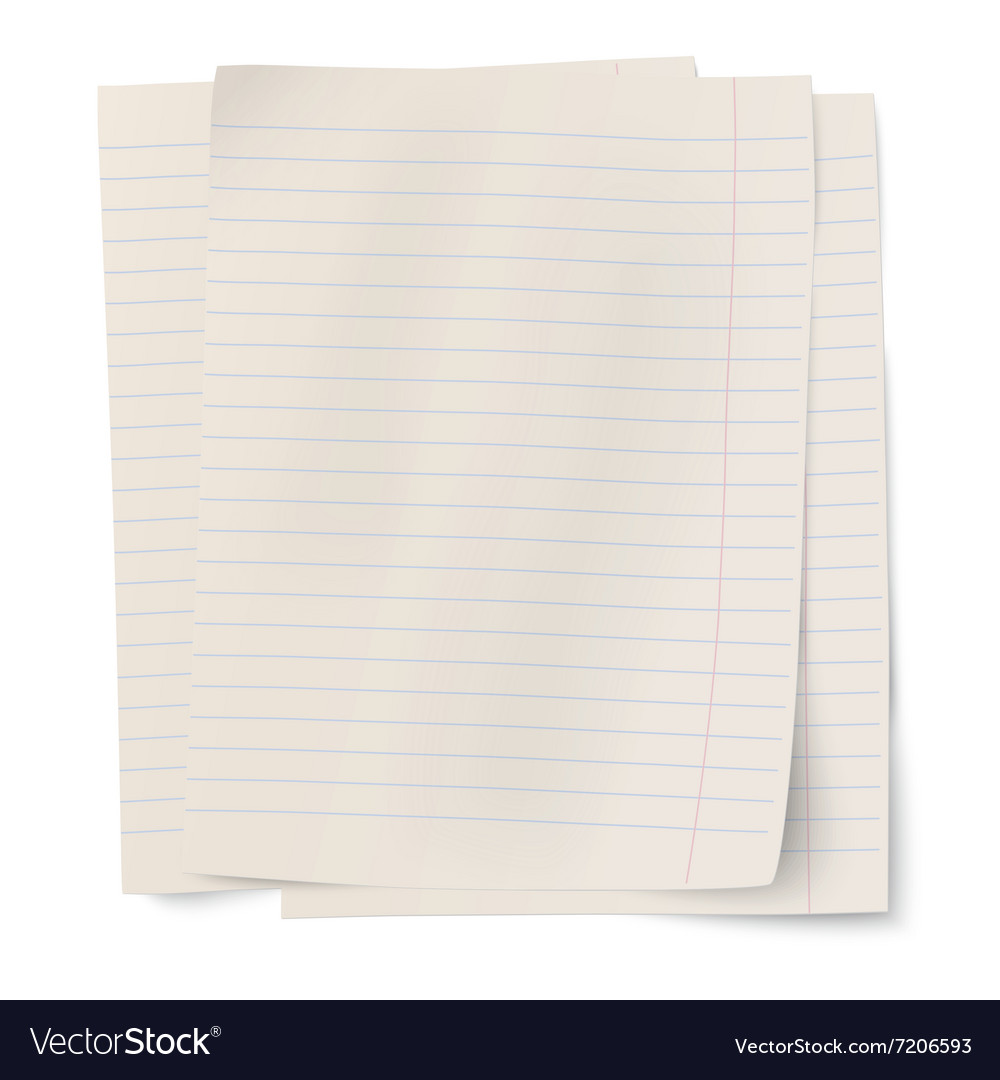 Stack of Paper Sheets on White Background