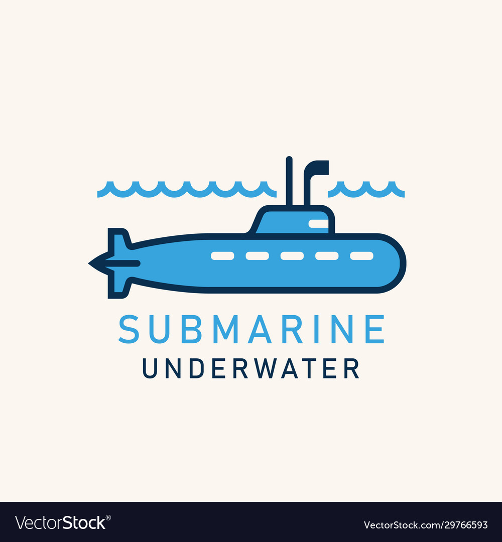 Submarine with a periscope Royalty Free Vector Image