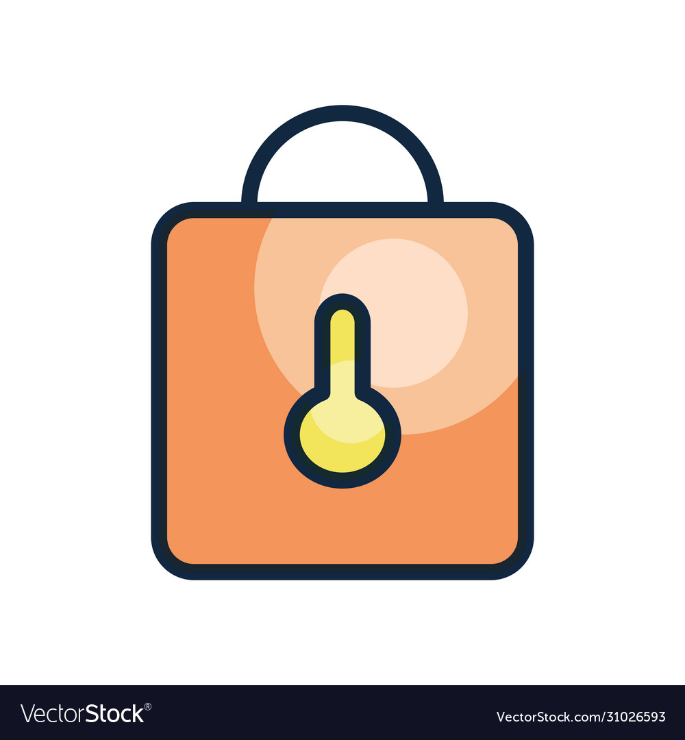 User interface concept padlock icon line color