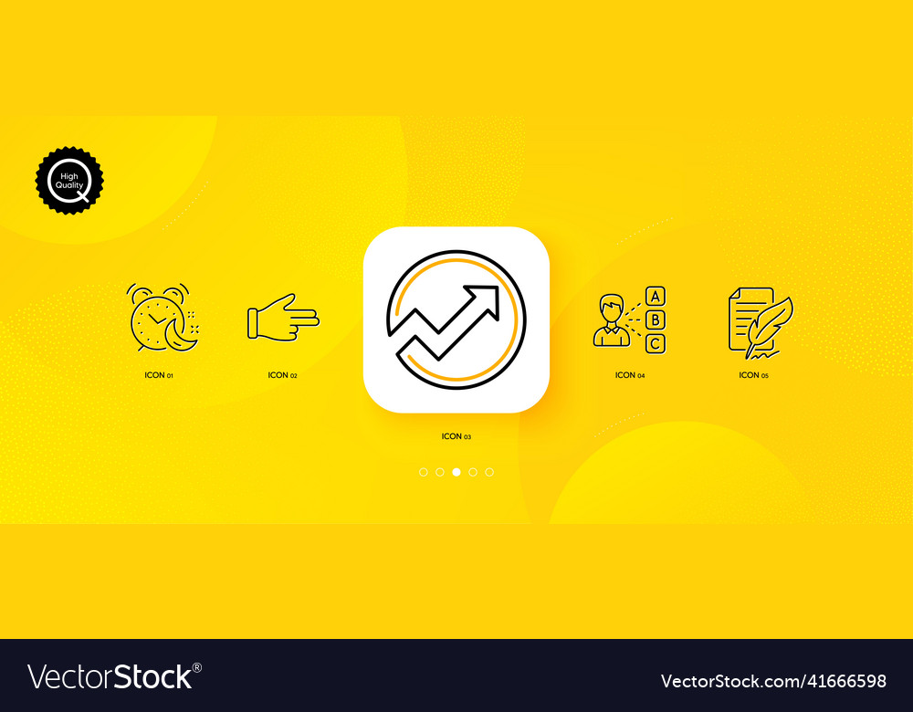 Alarm audit and feather signature minimal line Vector Image Alarm audit and feather signature minimal line