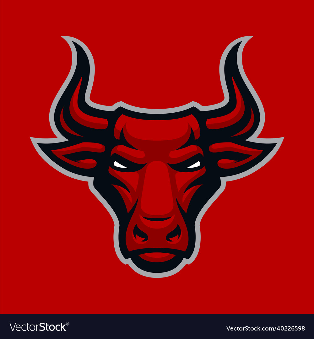 Bull head Royalty Free Vector Image - VectorStock