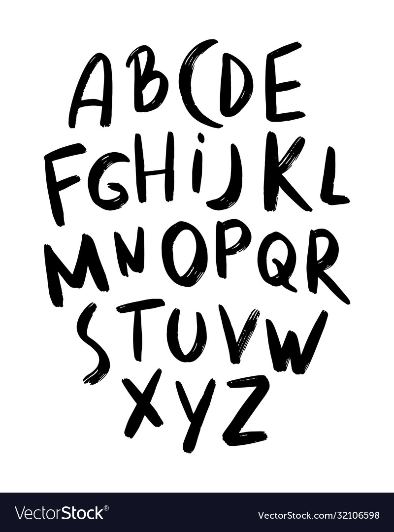 Hand Drawn Alphabet Letter Set