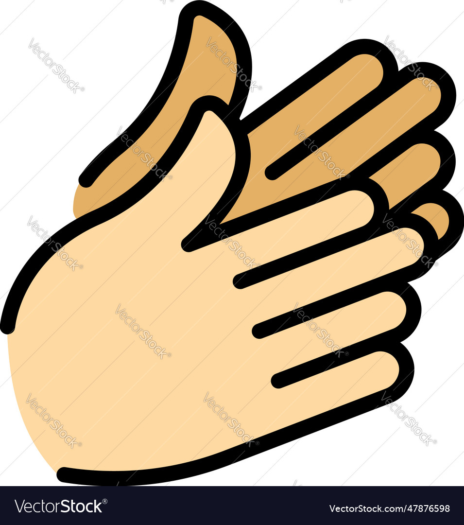 Handclap gesture icon flat Royalty Free Vector Image