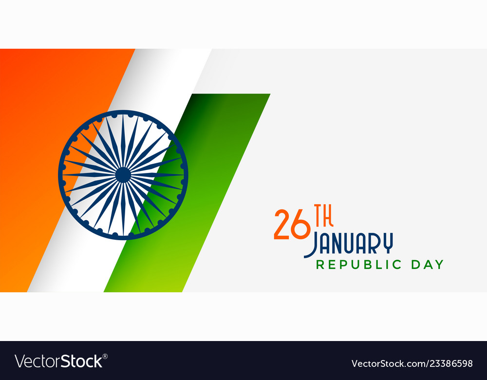 Happy republic day indian flag banner design Vector Image