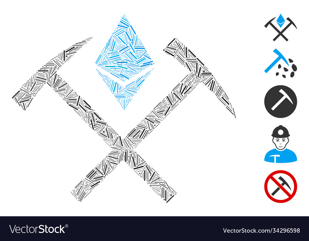 Hatch collage ethereum mining hammers icon