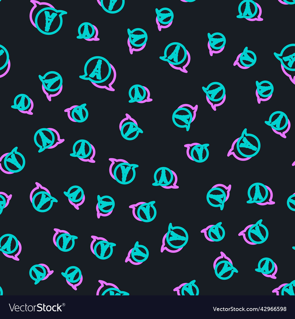 Line eiffel tower icon isolated seamless pattern