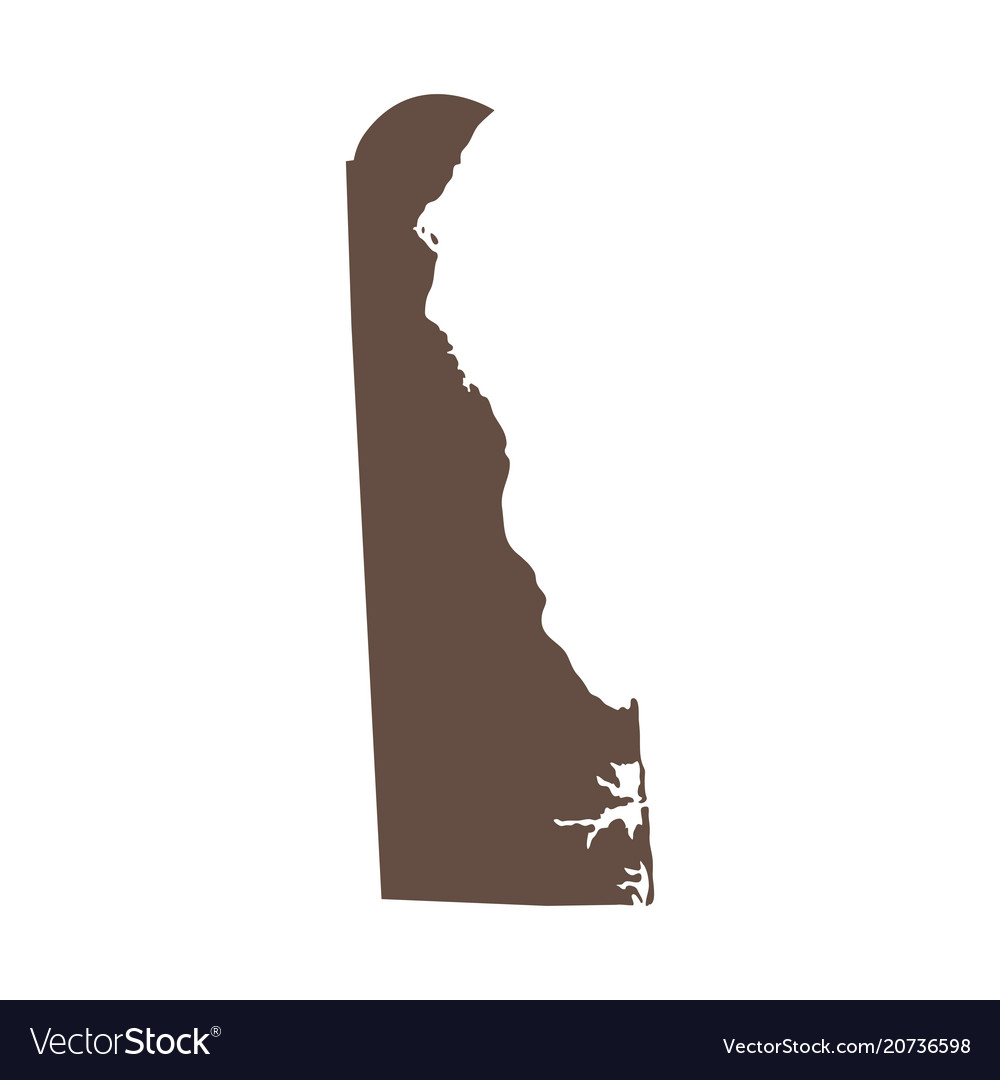 Map of the us state delaware