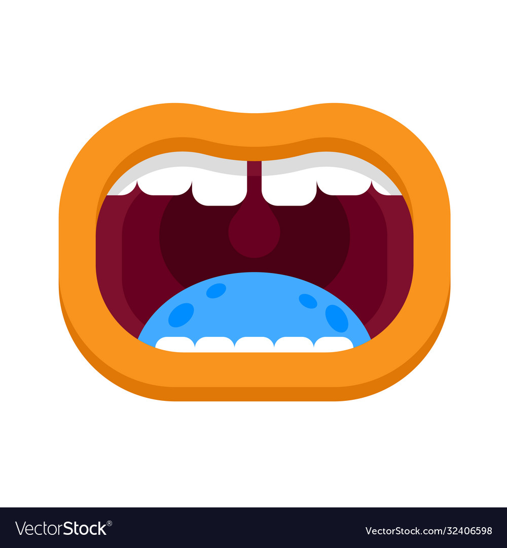 Monster mouth with teeth emotions