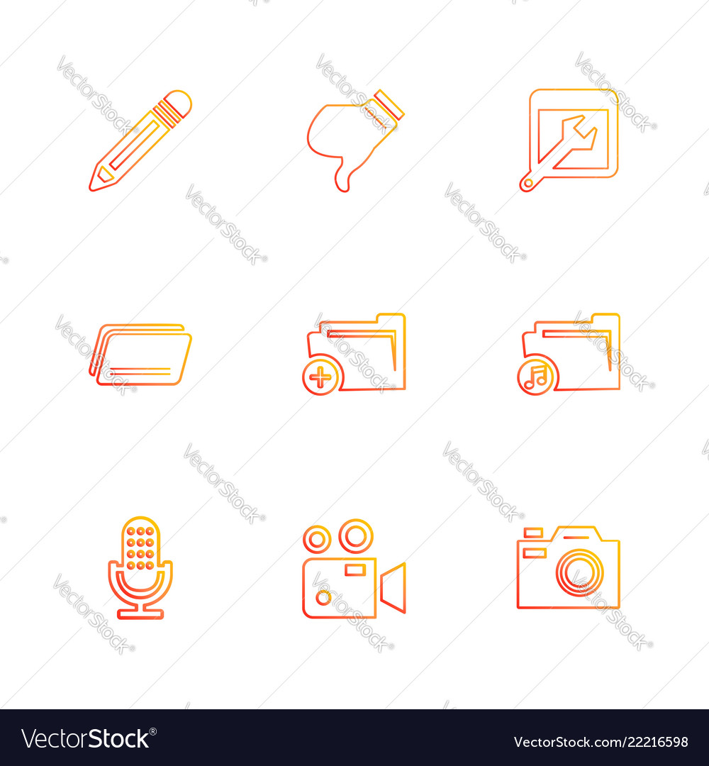 Multimedia camera user interface folders