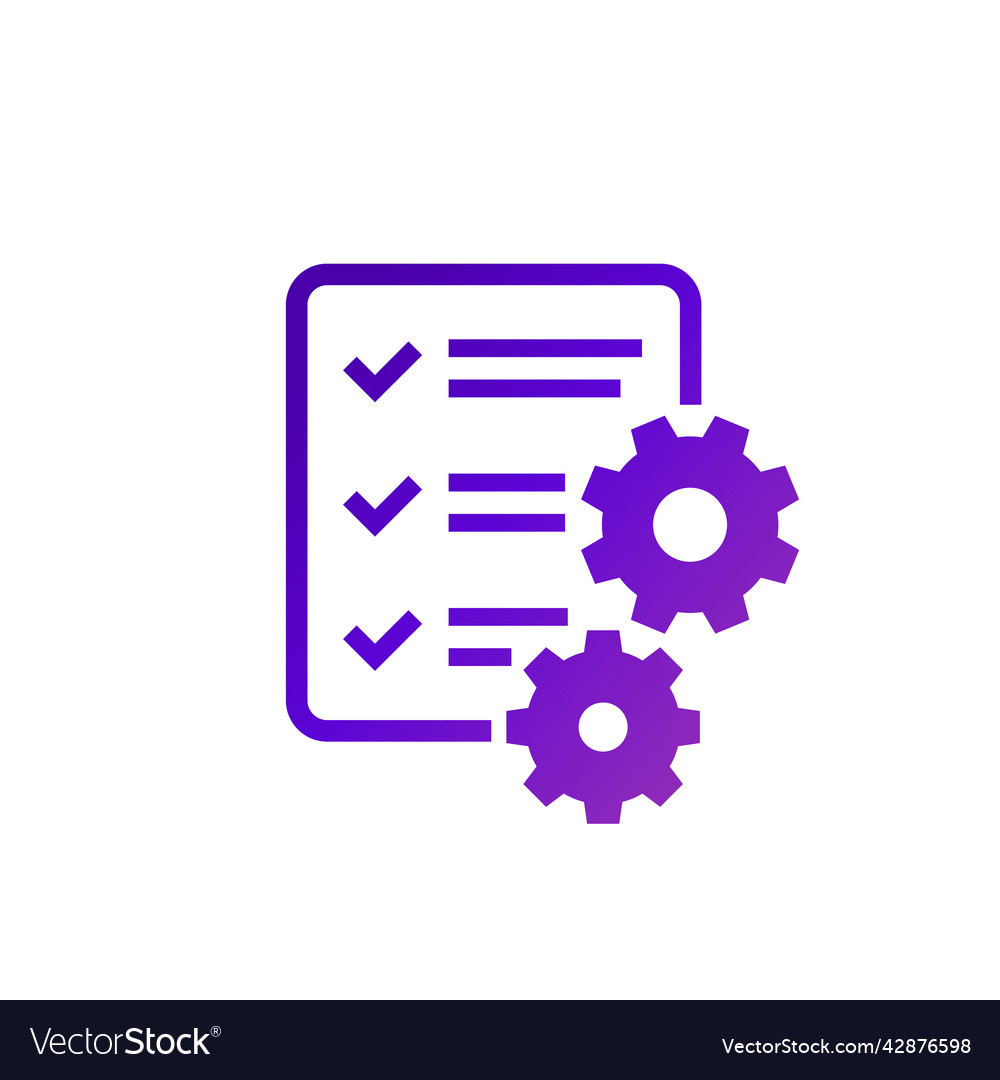 Procedures and operations icon with a checklist