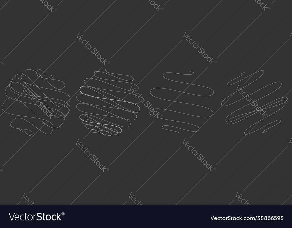 Random curly tangle twine lines doddle sketchy vector image Random curly tangle twine lines doddle sketchy