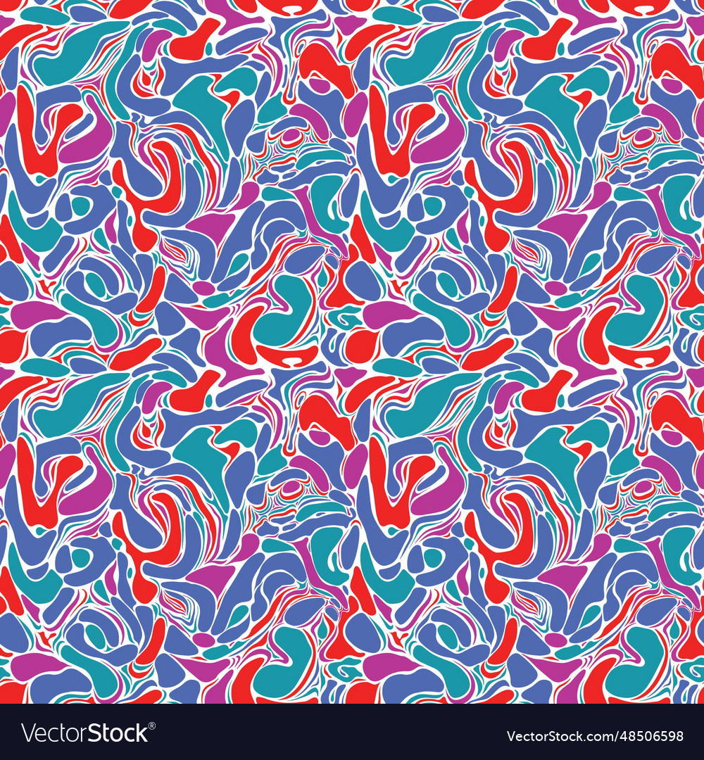 Retro revival groovy seamless patterns vector image Retro revival groovy seamless patterns