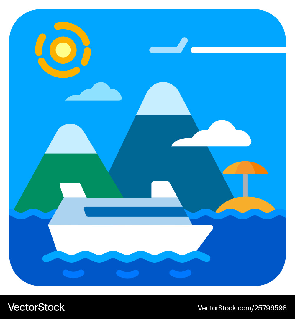 Sea travel cruise Royalty Free Vector Image - VectorStock