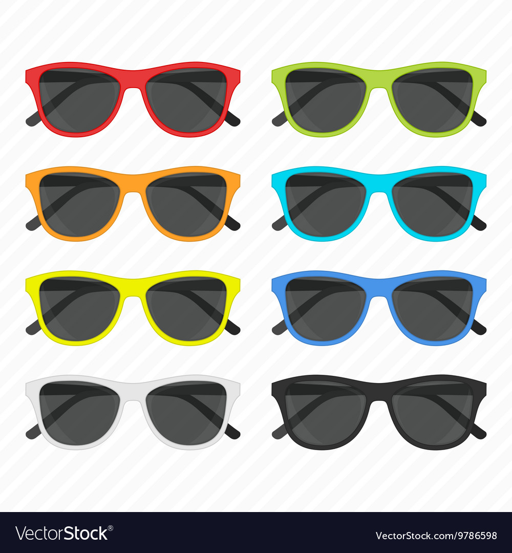 Sunglasses icon set Royalty Free Vector Image - VectorStock